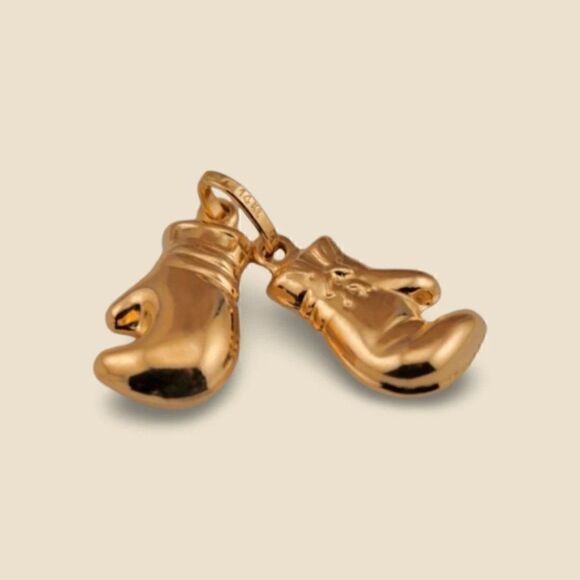 14k Real Gold Pair of Boxing Gloves | Birthday Gift | Valuable Gift | Fine Gold - Picture 5 of 5